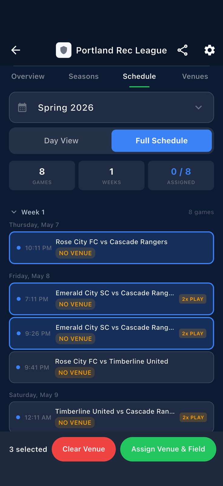 Three games selected for bulk assignment