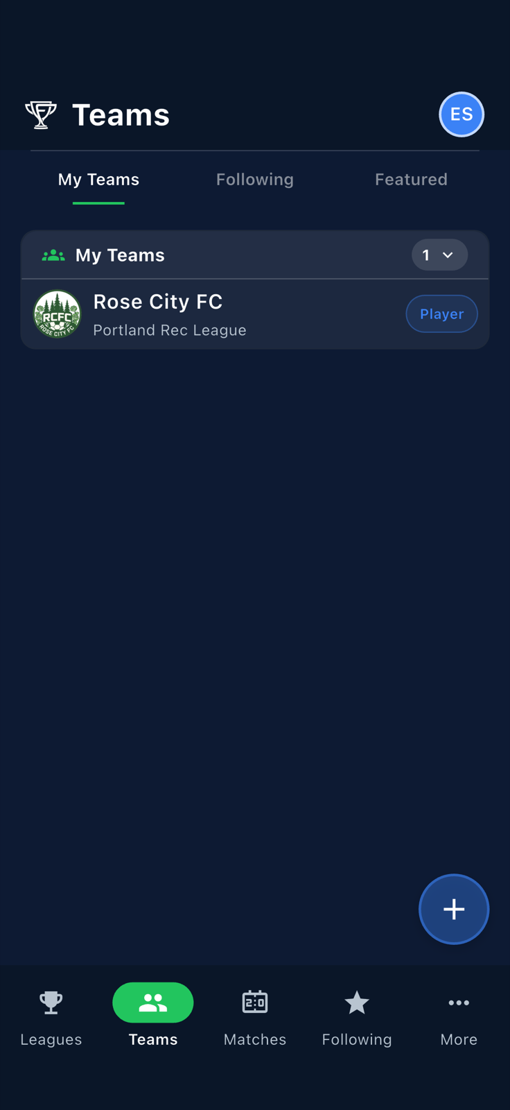 Teams tab after the join request was submitted